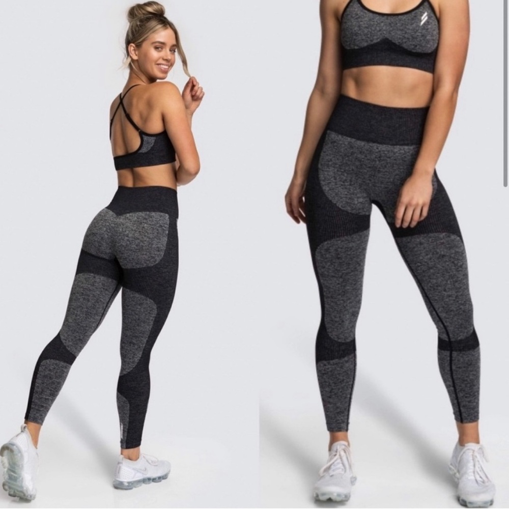 DoYouEven Impact Seamless Leggings - Black Size Medium Set
